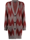 GIORGIO ARMANI FANTASIA CHEVRON-JACQUARD CARDIGAN