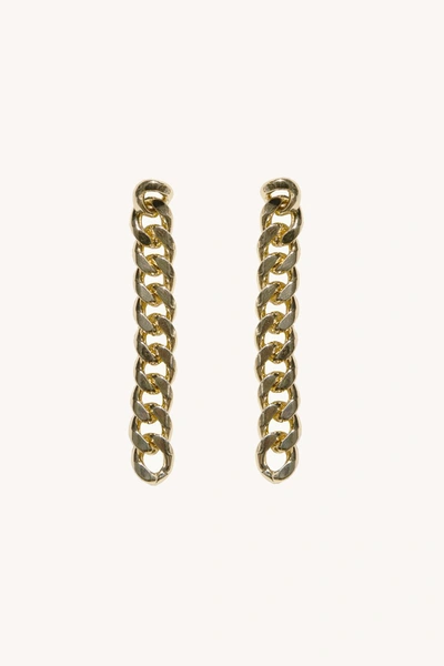 Rebecca Minkoff Curb Chain Linear Earring In Gold