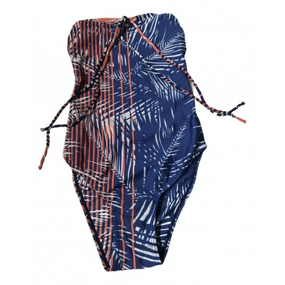 Pre-owned Dior Blue Lycra Swimwear