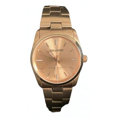 Pre-owned Zadig & Voltaire Pink Steel Watch