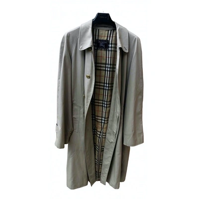 Pre-owned Burberry Beige Cotton Coat