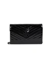 SAINT LAURENT VERNICE PATENT LEATHER WALLET ON CHAIN,400012973333