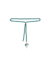 Elisabetta Franchi Thin Belt In Deep Jade