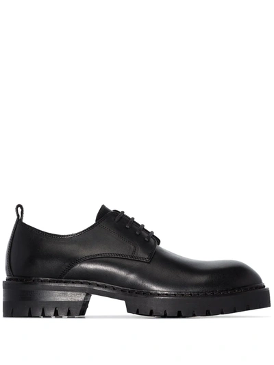 Ann Demeulemeester Black Leather Oxford Shoes