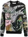 MSGM INTARSIA CARTOON SWEATSHIRT