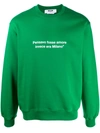 MSGM SLOGAN PRINT SWEATSHIRT