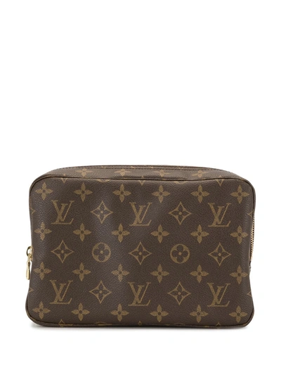 Pre-owned Louis Vuitton 2002  Trousse Toilette 23 Cosmetic Bag In 棕色