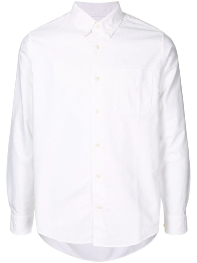 Visvim Elbow Patch Long-sleeve Shirt In White