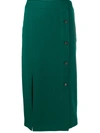 VICTORIA VICTORIA BECKHAM BUTTON-FRONT PENCIL SKIRT