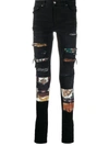 AMIRI PATCH DETAIL SKINNY-FIT JEANS