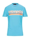 Dsquared2 T-shirts In Turquoise