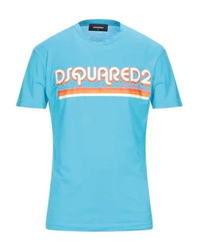 Dsquared2 T-shirts In Turquoise