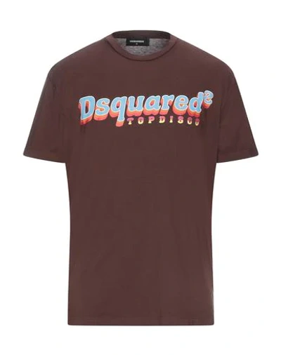 Dsquared2 T-shirts In Dark Brown