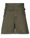 DSQUARED2 DSQUARED2 MAN SHORTS & BERMUDA SHORTS MILITARY GREEN SIZE 38 COTTON, ELASTANE,13506274RP 1