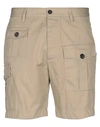 Dsquared2 Man Shorts & Bermuda Shorts Sand Size 26 Cotton In Beige