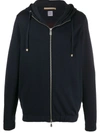 ELEVENTY DRAWSTRING ZIPPED HOODIE