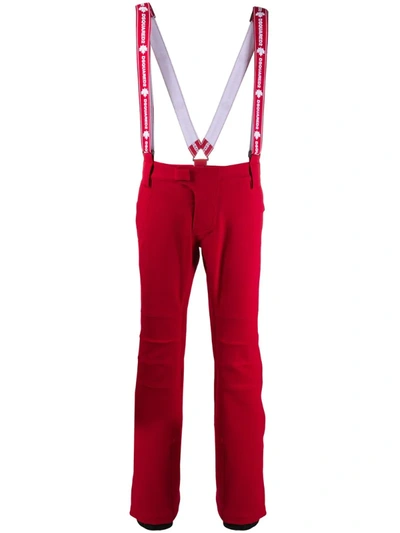 Dsquared2 Ski Braces Trousers In Red