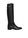 DOLCE & GABBANA LOGO-PLAQUE LEATHER BOOTS,CU0644 AW67380999