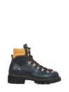 Dsquared2 Lace Up Leather Boots In Blue