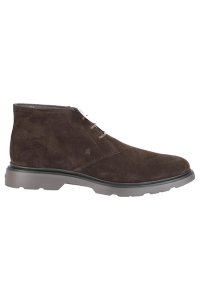 Hogan Round-toe Ankle Boots In Moro