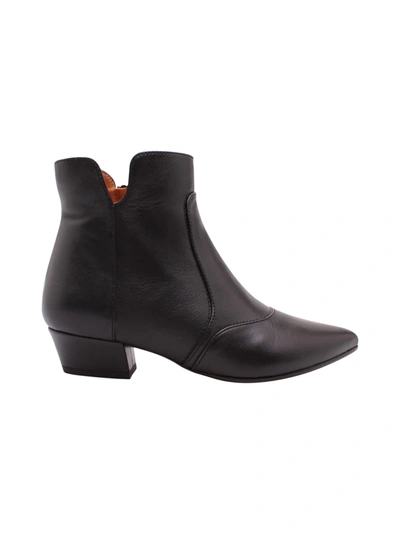 Chie Mihara Rocel Leather Boots In Freya Negro