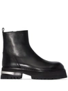 ANN DEMEULEMEESTER ZIP-UP CHUNKY ANKLE BOOTS