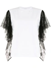 MSGM LACE SLEEVES T-SHIRT