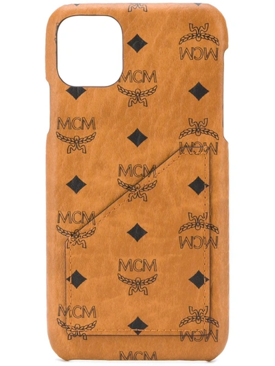 Mcm Visetos Monogram Iphone 12/12 Pro Case In Neutrals