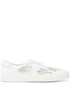 AMIRI FLAMES-APPLIQUÉ LOW-TOP SNEAKERS