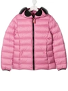 AI RIDERS ON THE STORM YOUNG POM POM HOOD PADDED COAT