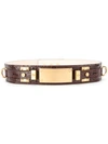 BALMAIN B-PLATE CROCODILE EMBOSSED BELT