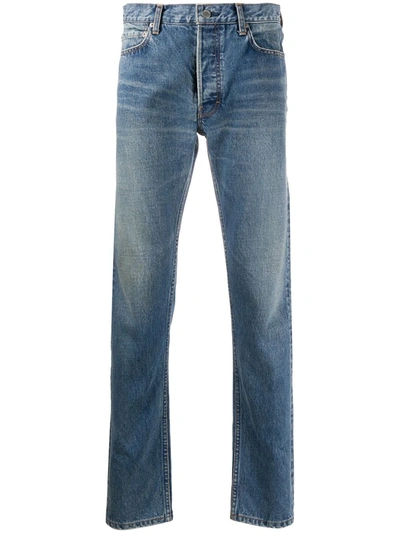 Ambush Distressed-effect Straight-leg Jeans In Blue