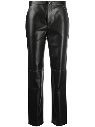 Aeron Faux Leather Trousers In Black