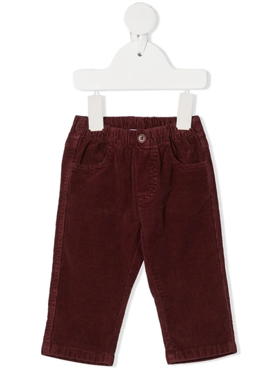 Il Gufo Babies' Corduroy Straight Trousers In Red