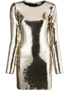 RED VALENTINO SEQUIN-EMBELLISHED MINI DRESS