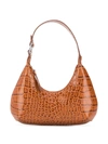 By Far Baby Amber Circular Croco Shoulder Bag In Brown
