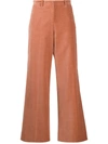 ALYSI VELVET FLARED TROUSERS