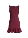 Likely Russo Ruffle-trim Dress In Rhubarb