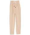 BASSIKE Double Jersey Contrast Tapered Pant in Nutmeg