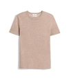 CO Cashmere Short Sleeve Knit Top in Taupe