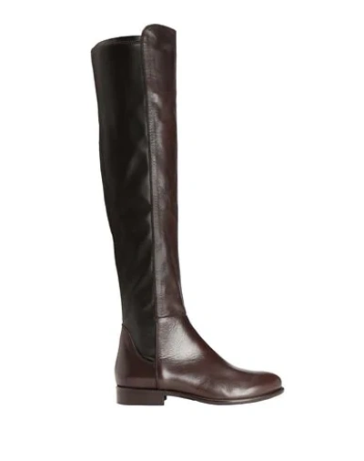 8 By Yoox Knee Boots In Dark Brown