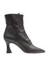 8 BY YOOX 8 BY YOOX WOMAN ANKLE BOOTS DARK BROWN SIZE 8 CALFSKIN,11946314CQ 9