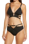 HAUTY ALONG THE LINES BRA & HIGH WAIST PANTIES SET,2092