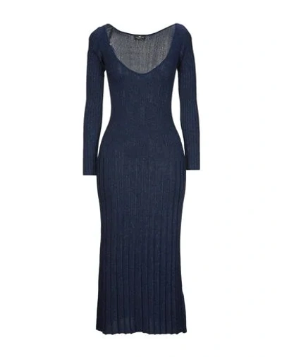 Elisabetta Franchi Midi Dresses In Blue