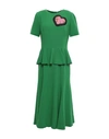 Dolce & Gabbana Green Heart Patch Mermaid Midi Viscose Dress In Green