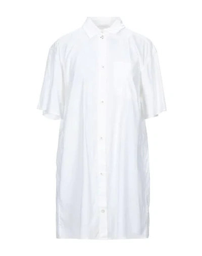 Mm6 Maison Margiela Solid Color Shirts & Blouses In White