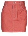 Dsquared2 Denim Skirts In Red