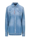 Dsquared2 Denim Shirts In Blue