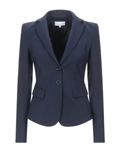 Patrizia Pepe Sartorial Jacket In Blue