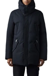 Mackage Edward Water Repellent Down Parka With Removable Bib In Black